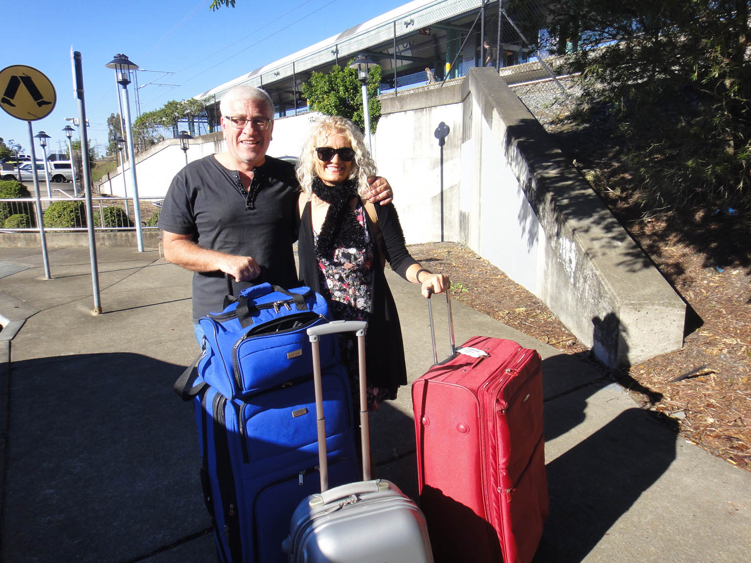 At the Coomera Train Station