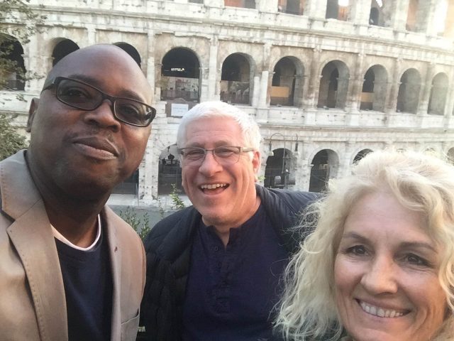 Dave, me and Di at the Coliseum.