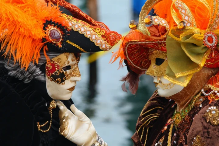 Masked venice carnival.